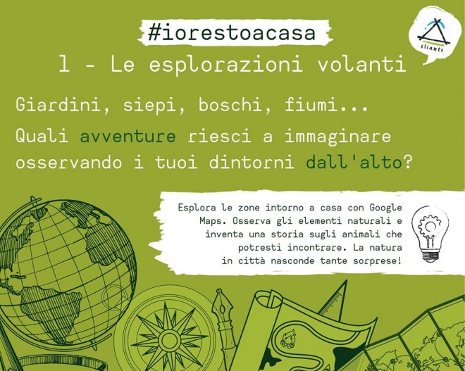 Covid 19, le attività di educazione ambientale da fare in casa \ #1 Le Esplorazioni Volanti